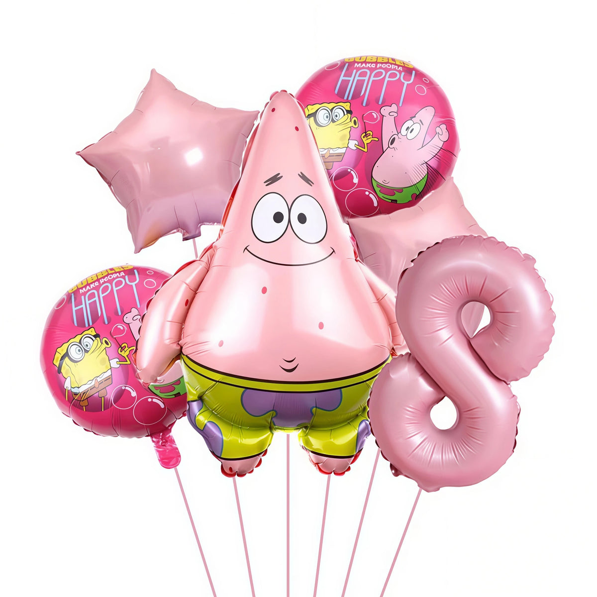 SpongeBob & Patrick Star Foil Balloons – Birthday Party Decor Party Balloons Babs Pink 8