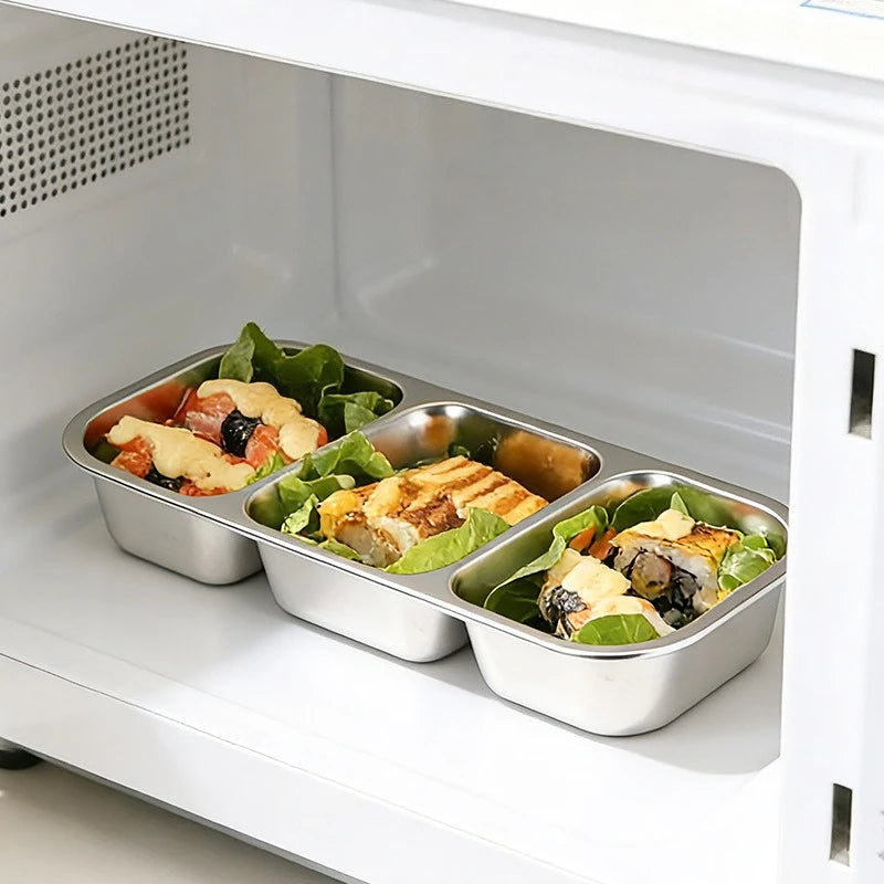 Stainless Steel Bento Lunch Box – Portable Portion Control Bento Lunch Box Babs