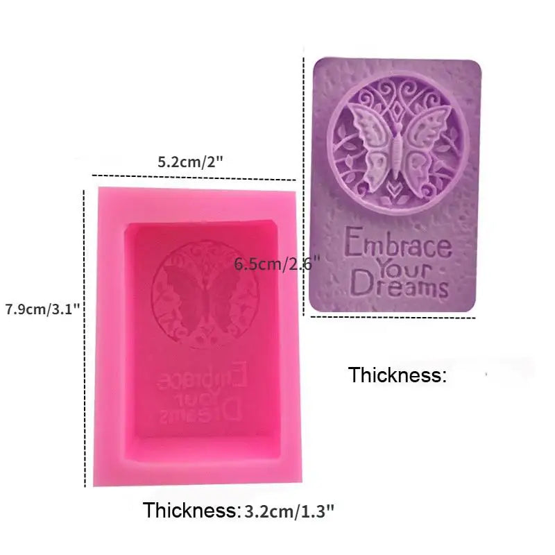 Rectangle Silicone Soap Mold – 3D Butterfly Insect DIY Tool Silicone Craft Mold Babs