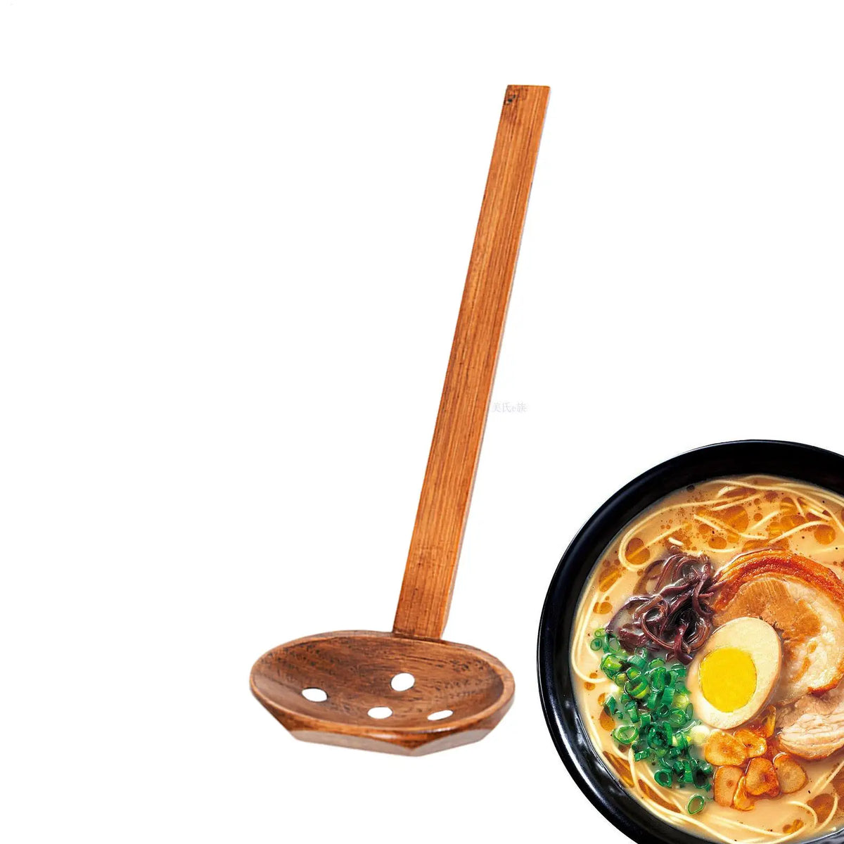 Wooden Ramen Spoon – Nanmu Turtle Shell Hot Pot Ladle Wooden Ramen Spoon Babs