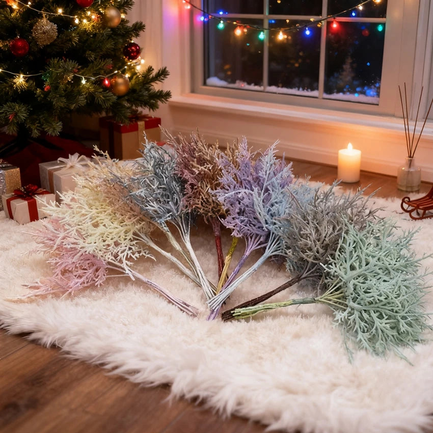Artificial Christmas Leaf Vase Filler | Colorful DIY Home Decor Artificial Leaf Decor Babs
