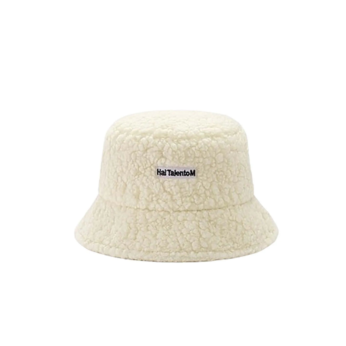 Women's Winter Lamb Fleece Bucket Hat – Warm Windproof Cap Winter Bucket Hat Babs Beige