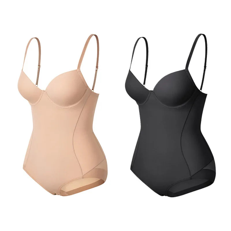 Women's Tummy Control Shapewear Bodysuit with Bra & Crotch Clip Shapewear Bodysuit Babs