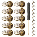10PCS Metal Jeans Buttons 17mm No-Sew Screw Replacement Kit Jeans Button Repair Kit Babs H