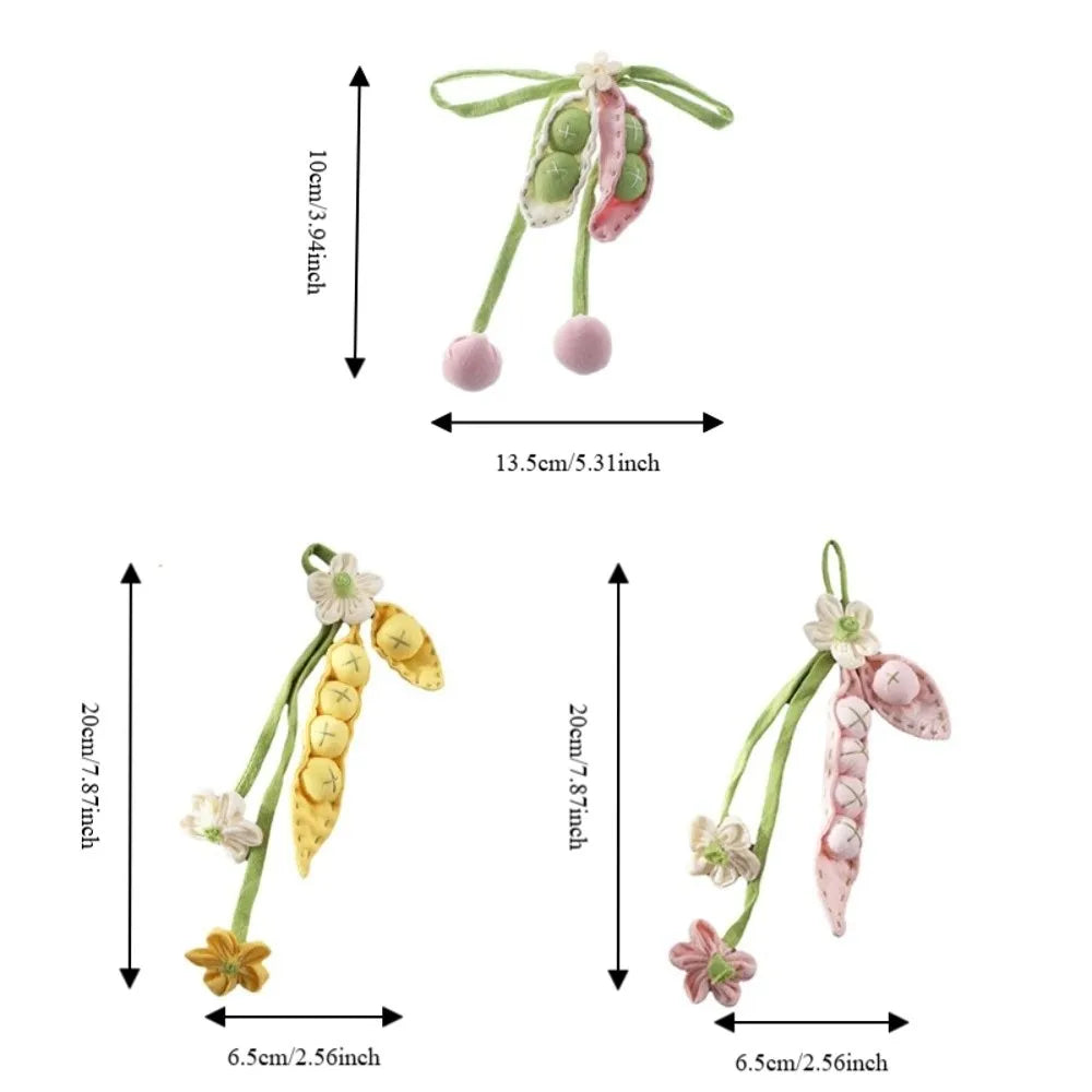 Fabric Pea Keychain – Cute DIY Bag Charm & Handmade Gift Fabric Keychain Charm Babs