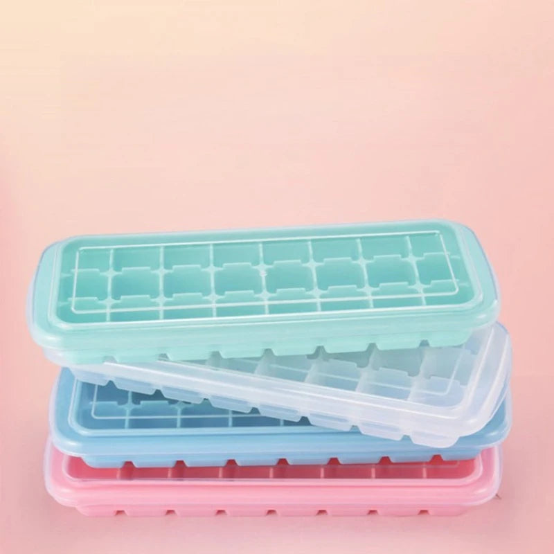 Silicone Ice Cube Tray with Lid – Flexible Easy-Release Mold Ice Cube Tray Babs