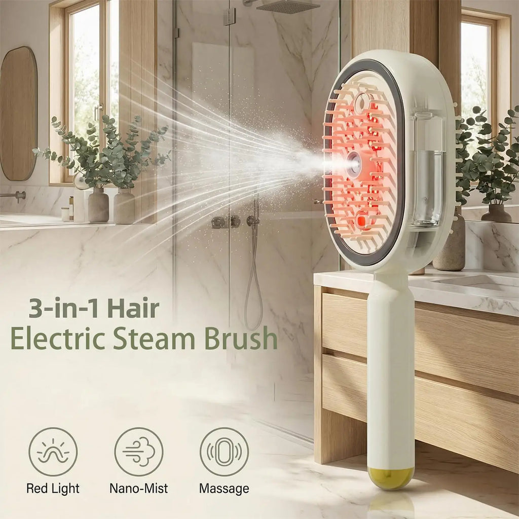 Electric Water Spray Hair Brush – Anti-Static Steam Comb Electric Hair Brush Babs