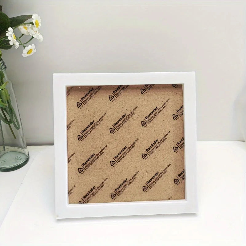 White Photo Frame 15x15 & 15x20cm | Square Display Stand Picture Frame Babs