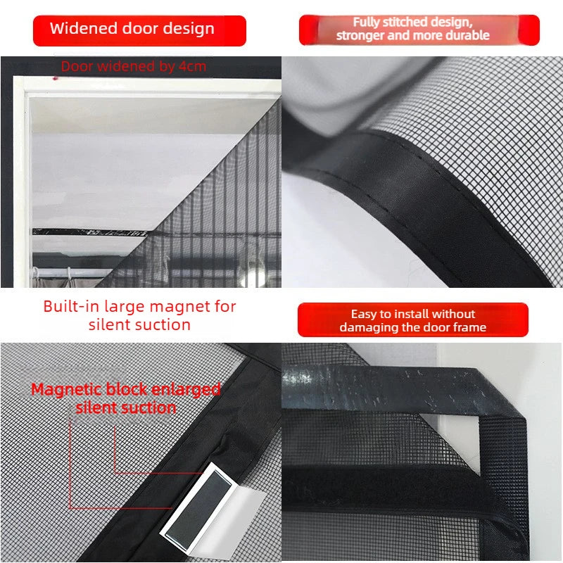 Magnetic Screen Door Curtain – Fiberglass Anti-Mosquito Mesh Magnetic Screen Curtain Babs