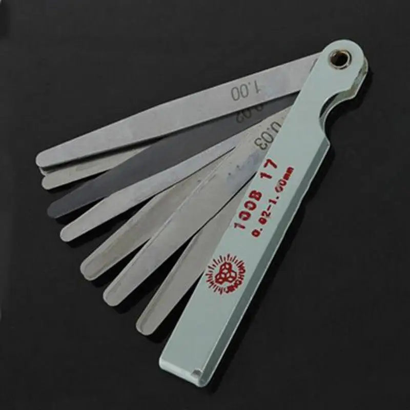 17-Blade Metric Feeler Gauge 0.02–1mm Thickness Gap Tool Feeler Gauge Set Babs