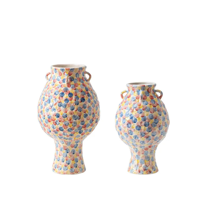 Modern Ceramic Vase – Colorful Decorative Tabletop Flower Bottle Decorative Ceramic Vase Babs