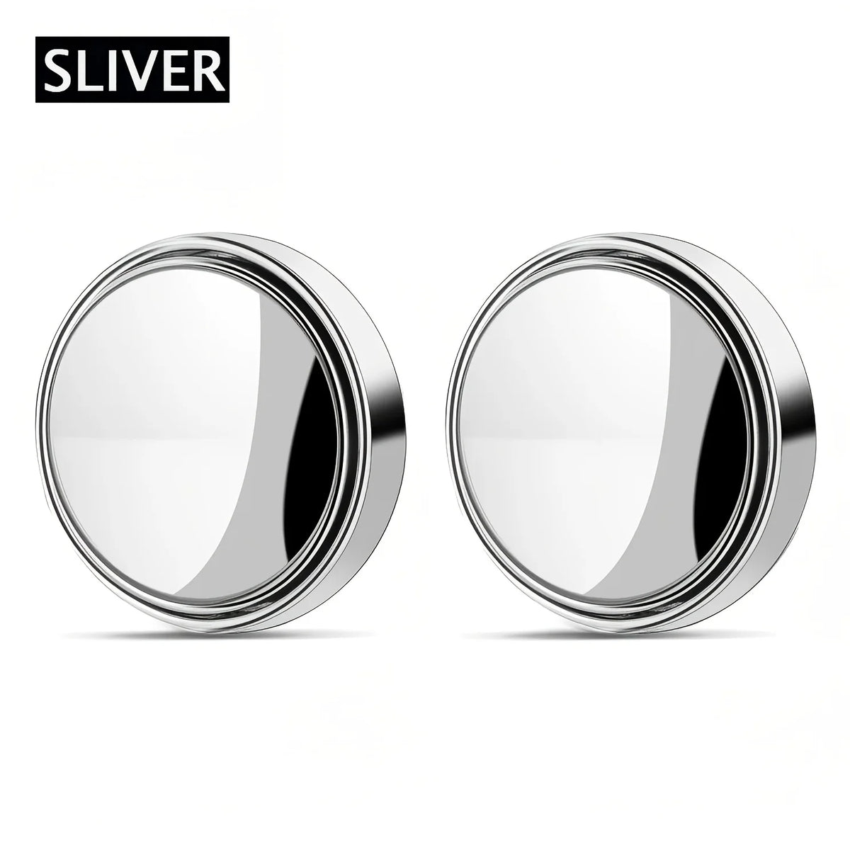 360° HD Blind Spot Car Rearview Mirrors – 2-Piece Set Blind Spot Mirror Babs Silver