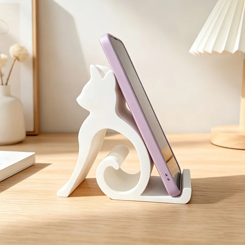 Cat-Shaped Phone Stand & Eyeglass Holder – Cute Desk Gift Phone & Glasses Stand Babs