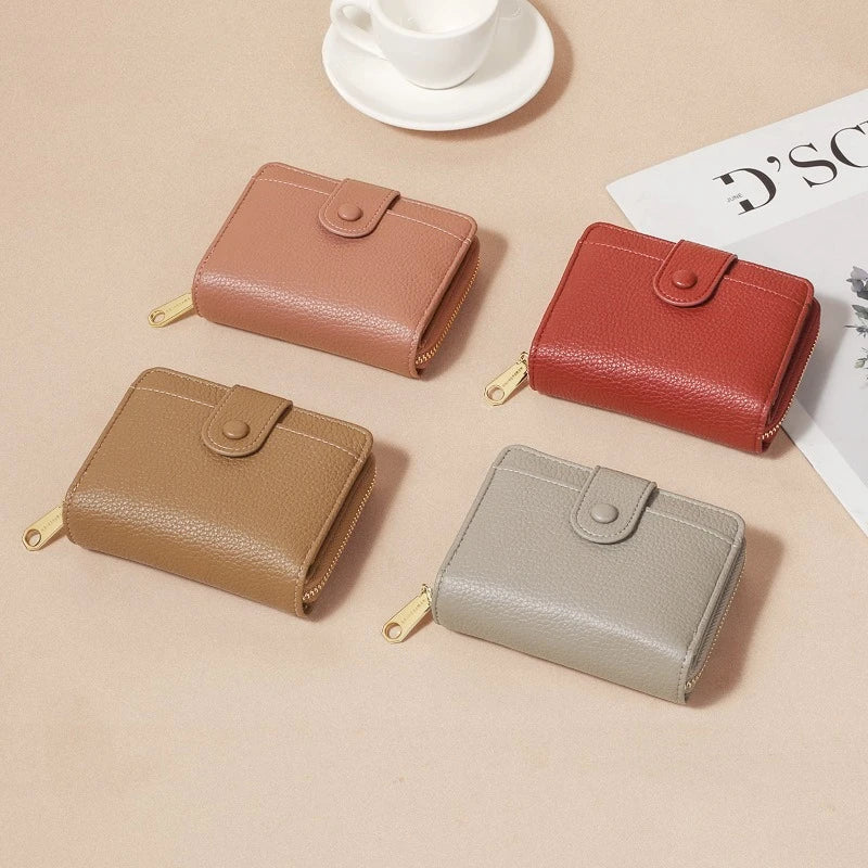 Women's Zipper Coin Purse – Multi Card Slot PU Clutch Wallet Zipper Clutch Wallet Babs