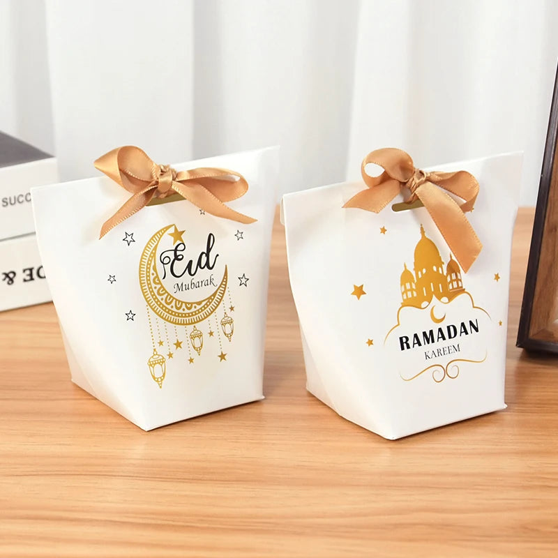 Eid Mubarak Gift Boxes & Ramadan Candy Bags – 5/10Pcs Festival Gift Boxes Babs