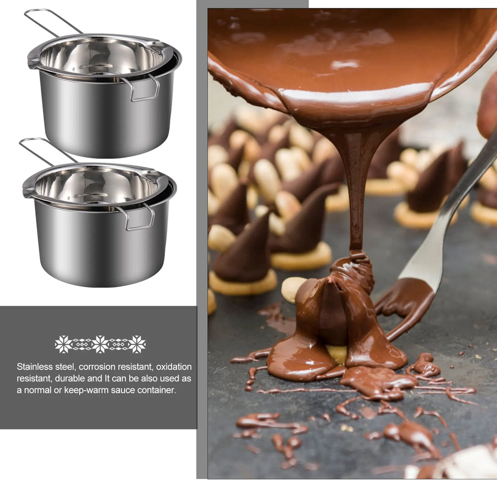 Stainless Steel Double Boiler Pot – Chocolate & Wax Melting Double Boiler Pot Babs