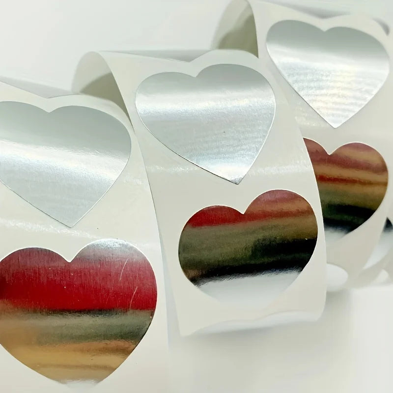 300 Pcs Heart-Shaped Thank You Self-Adhesive Stickers Roll Decorative Sticker Roll Babs