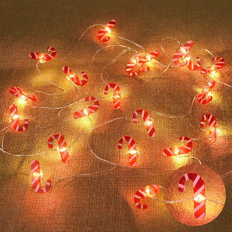 2M 20-LED Santa Snowflake String Lights – Christmas Tree Decor Christmas String Lights Babs