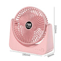 USB Rechargeable Mini Desk Fan – 3 Speed, Quiet & Portable Portable Desk Fan Babs Pink