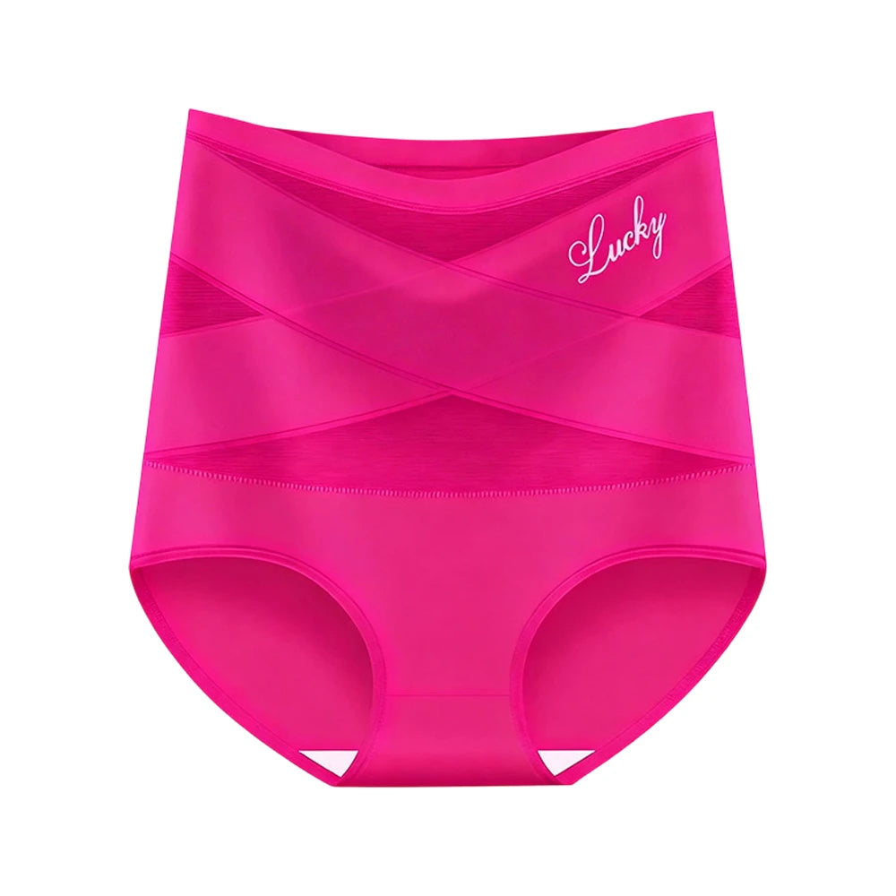 Women's Plus Size High Waist Seamless Shaping Panties Butt Lifter Shapewear Panties Babs Rose Red 3XL