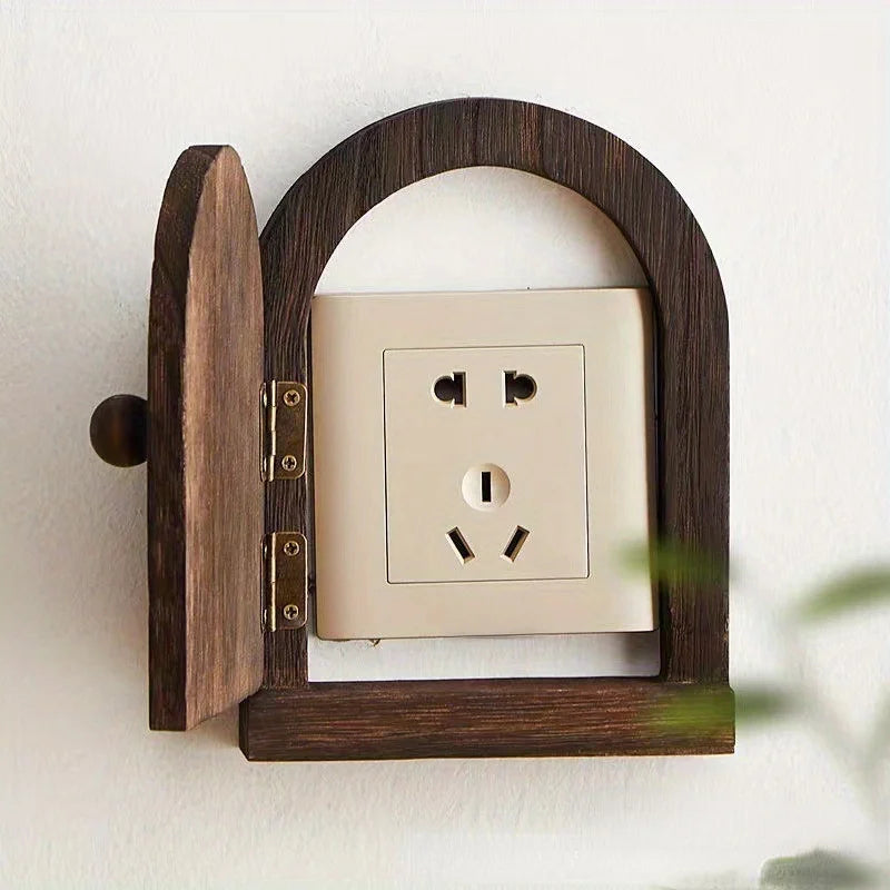 Solid Wood Switch & Socket Decorative Protective Cover Frame Switch Cover Frame Babs