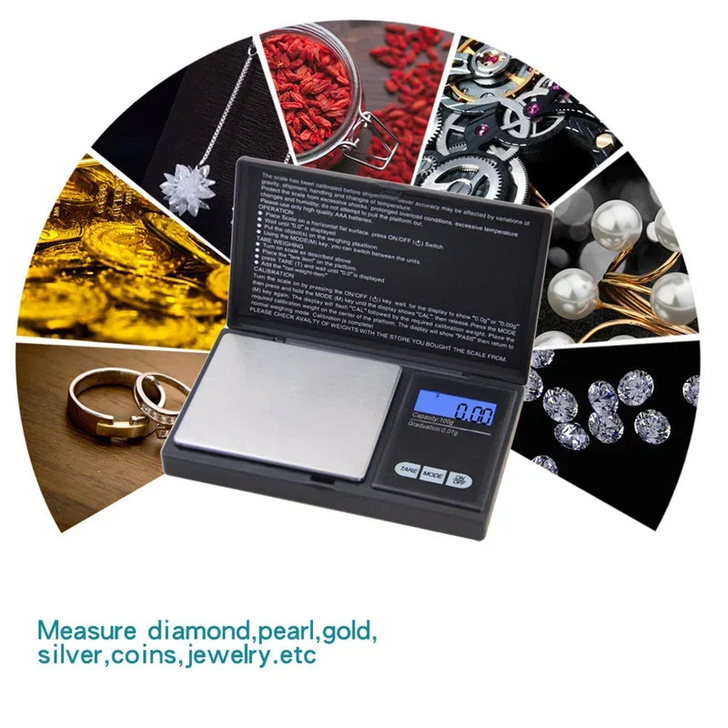 Mini Digital Pocket Scale – 0.01g Jewelry Gold Gram Scale Digital Pocket Scale Babs
