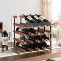 Luxury Wooden & Steel Decorative Wine Rack | Elegant Holder Decorative Wine Rack Babs 4X4