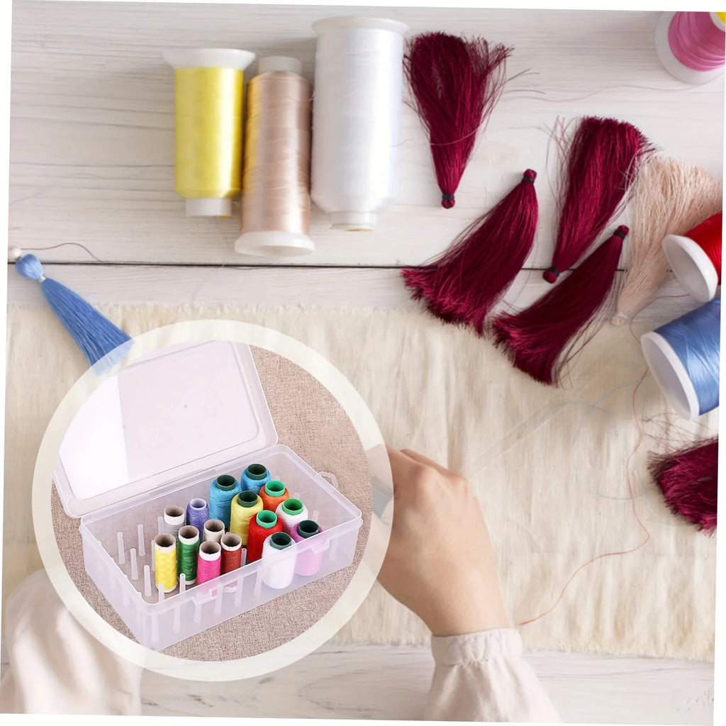 42-Spool Sewing Thread Organizer Box – Portable Storage Case Thread Storage Box Babs