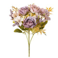 Artificial Silk Rose Peony Bouquet – Wedding & Home Décor Artificial Flower Bouquet Babs color8 1 pc
