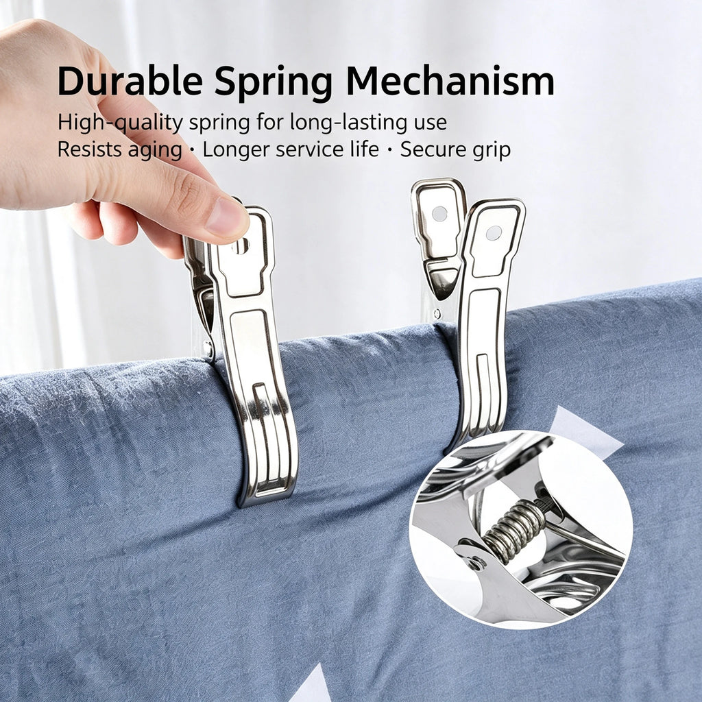 Large Stainless Steel Clothespins – Windproof Laundry Clips Laundry Clothespins Babs