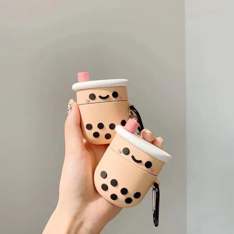 3D Bubble Tea Silicone Case for AirPods 1 & 2 – Cute Cover AirPods Silicone Case Babs