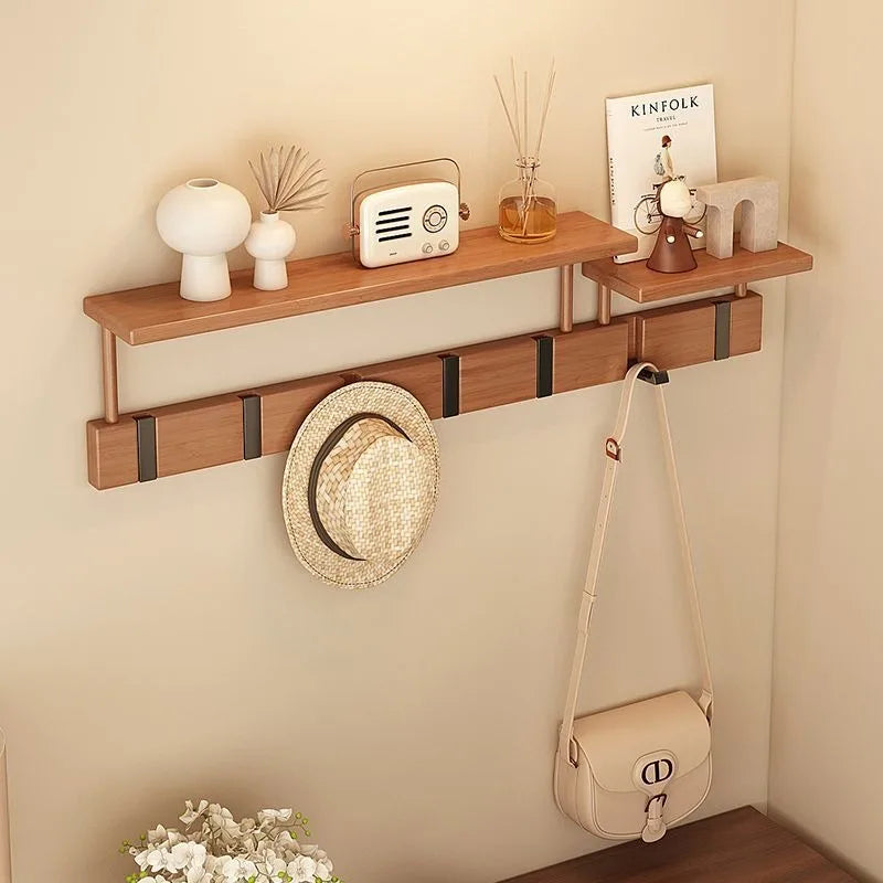 Wall Mounted Bamboo Coat Rack – 7 Hooks, Modern Minimalist Wall Coat Rack Babs