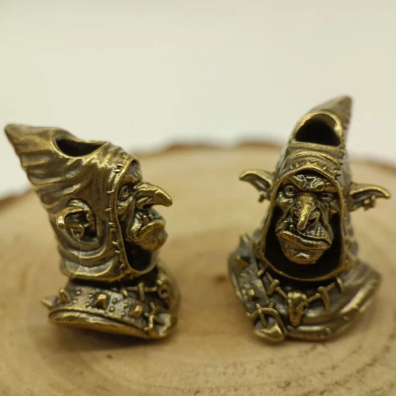 Goblin Brass EDC Paracord Bead Pendant – DIY Lanyard EDC Paracord Bead Babs