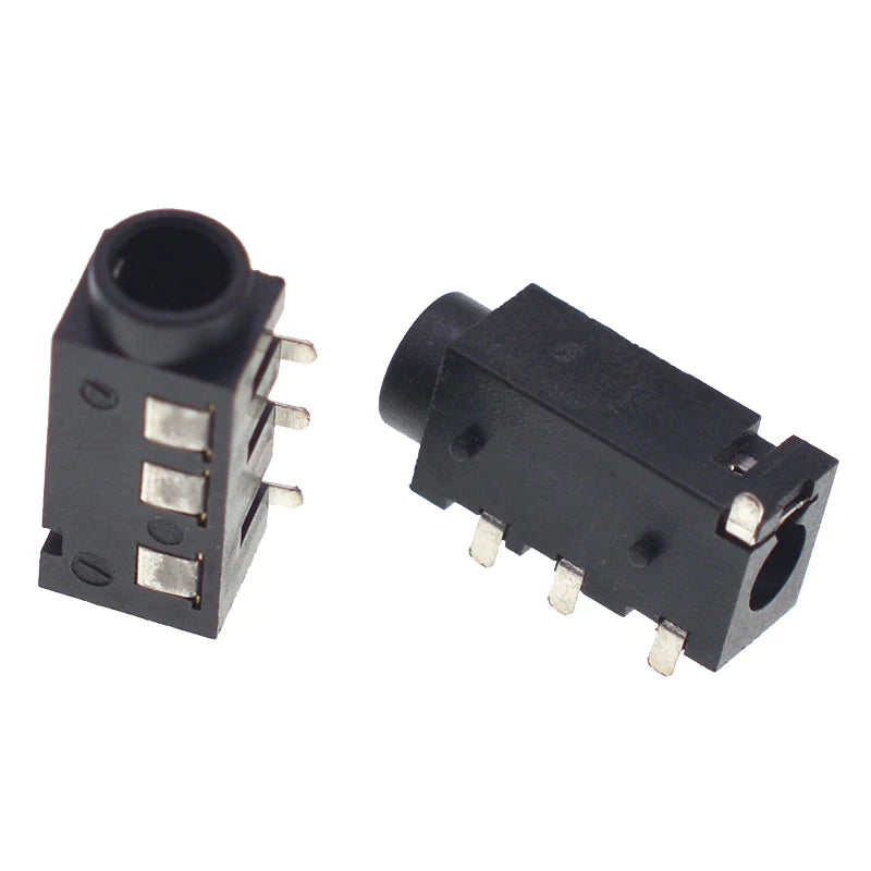 10Pcs TRRS 3.5mm Right Angle PCB Audio Jack – 4 Pole PJ320A PCB Audio Connector Babs