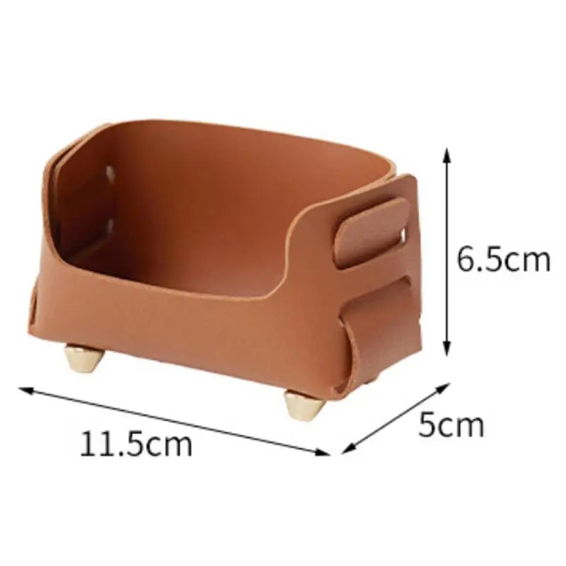 PU Leather Desktop Business Card Holder & Sign Display Stand Business Card Holder Babs