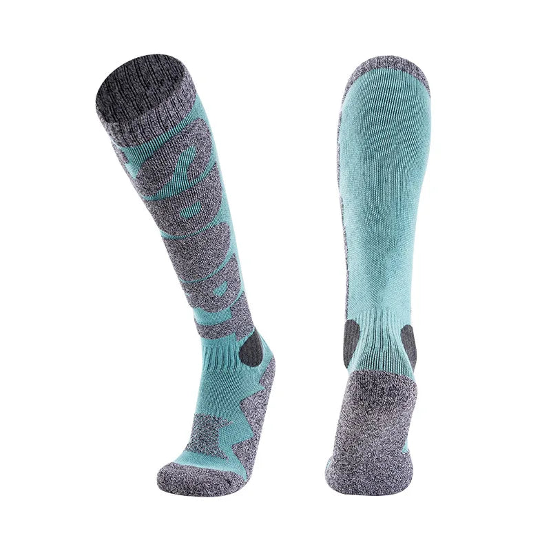 Thermal Over-Knee Ski Socks for Snowboard & Hiking Thermal Ski Socks Babs Turquoise