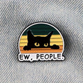 2pcs Black Cat Enamel Pin Brooch – Funny Animal Lapel Pin Set Enamel Lapel Pin Babs 2pcs