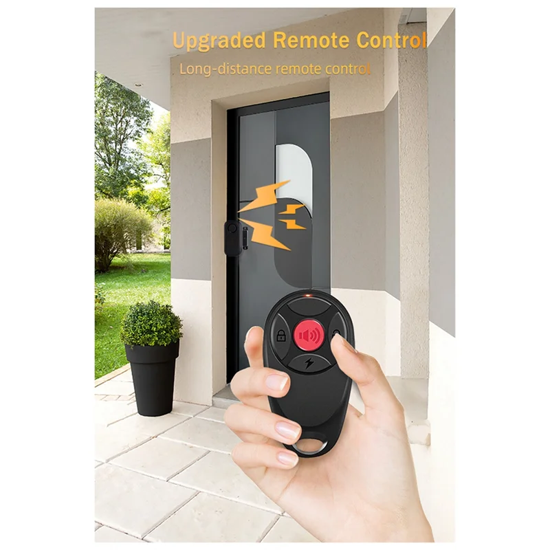 Wireless Door & Window Alarm Sensor Kit with Remote Control Door Window Alarm Sensor Babs Black