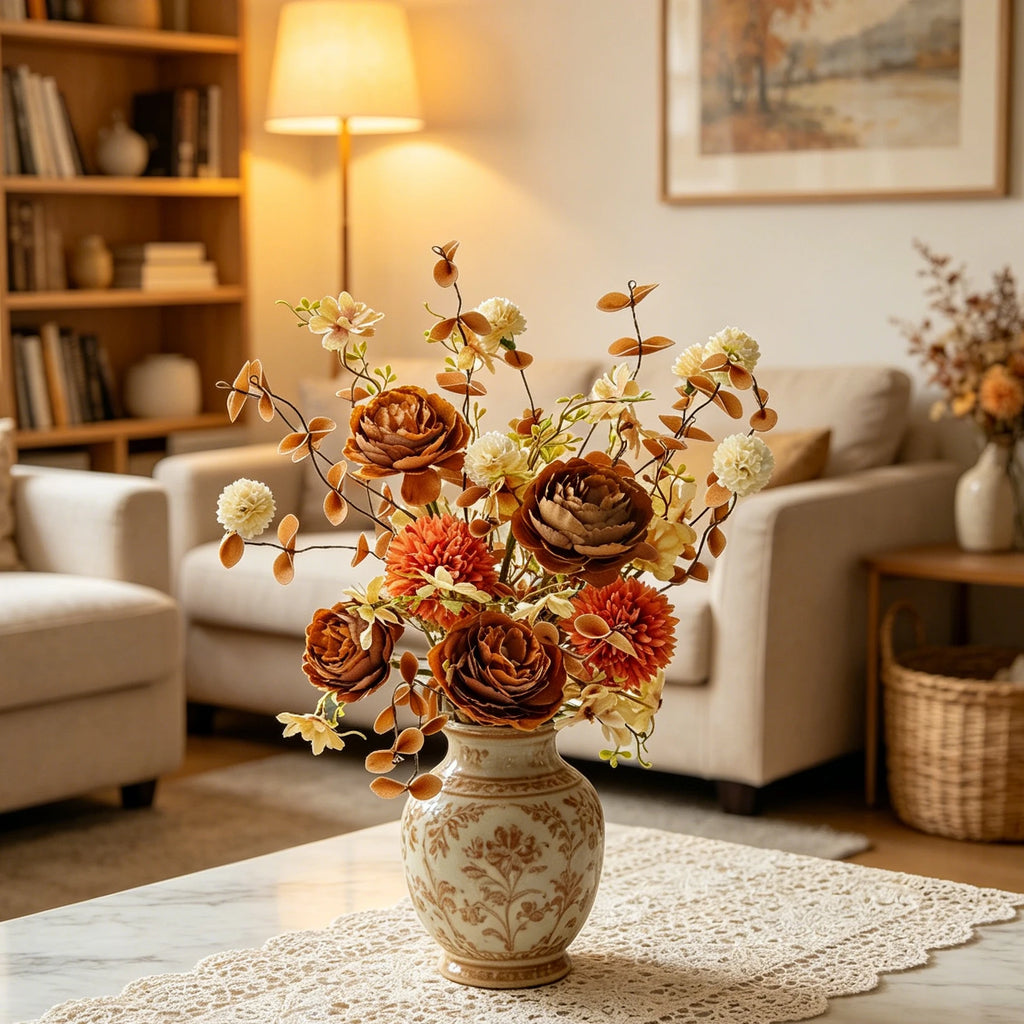 Artificial Silk Rose Bouquet – Wedding & Home Floral Decor Artificial Silk Flowers Babs