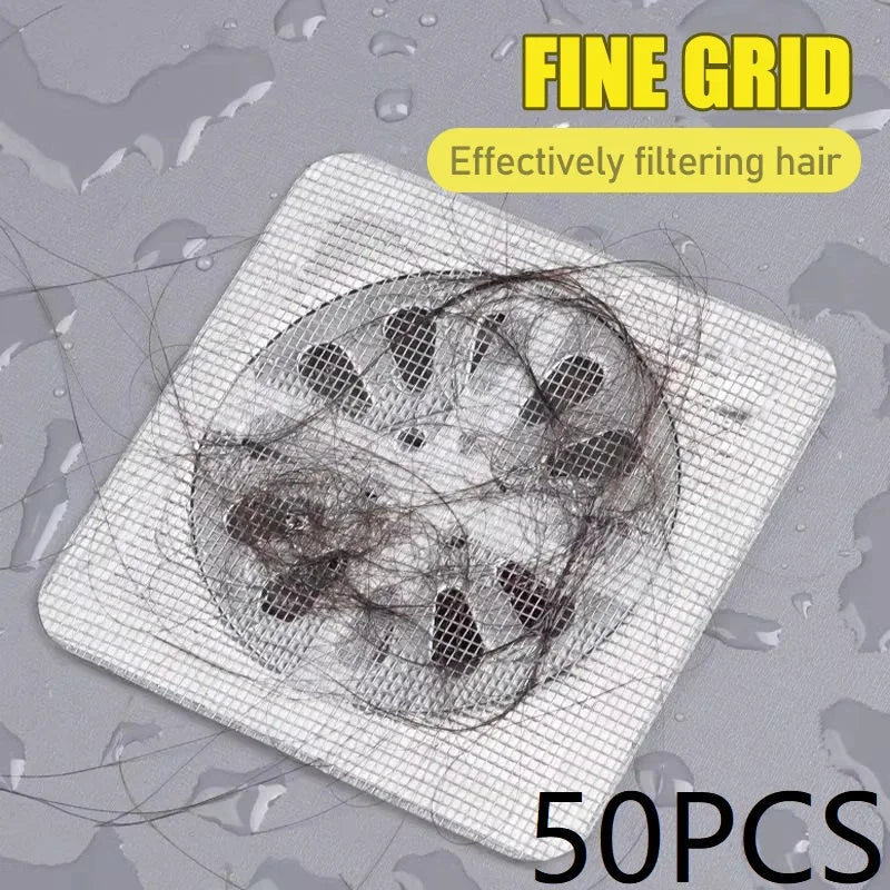Bathroom Drain Hair Catcher Filter Stickers – 10/30/50 Pack Drain Hair Catcher Babs