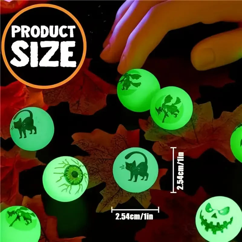 Halloween Glow in the Dark Bouncy Balls – 20/40 Pc Party Favors Halloween Party Favors Babs
