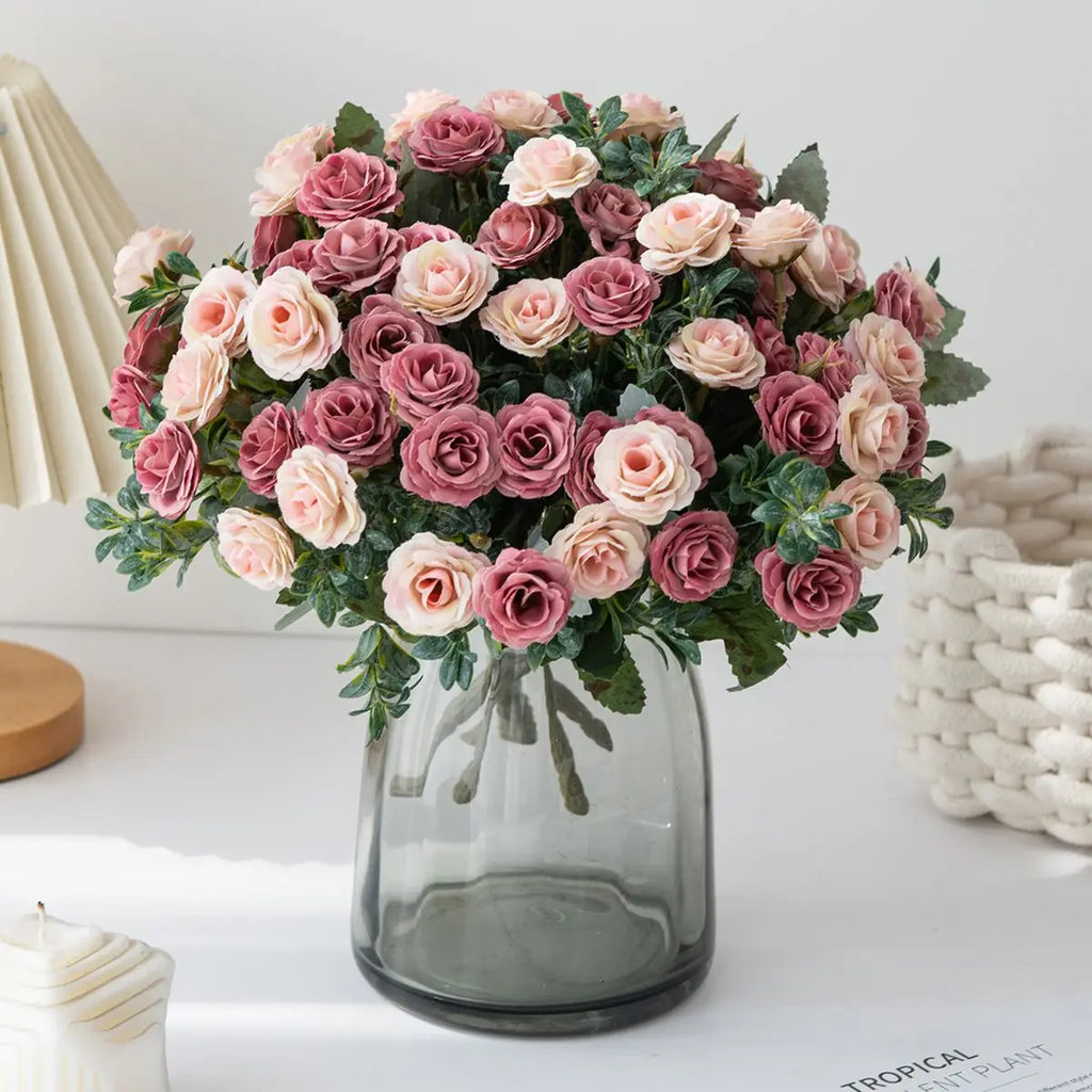 Silk Artificial Rose Bouquet for Wedding & Home Decor Artificial Flower Bouquet Babs