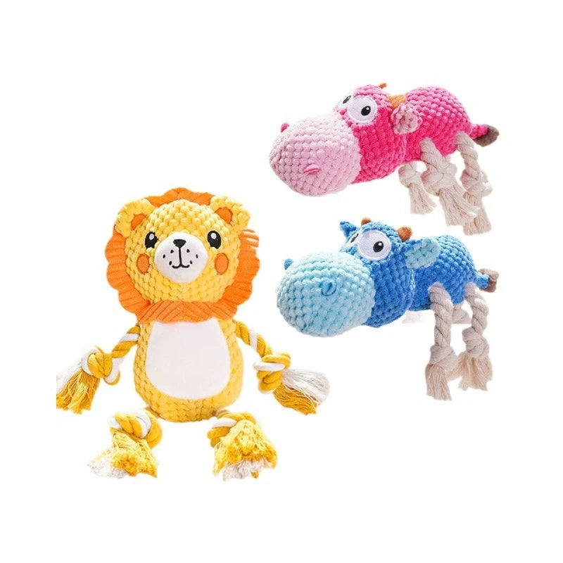 Pet Voice Plush Dog Toy – Squeaky Interactive Chew & Grind Doll Interactive Dog Toy Babs