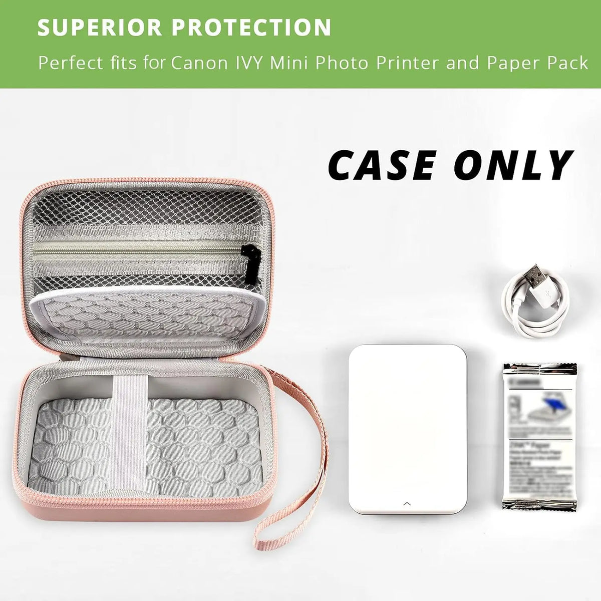 Carry Case for Canon IVY / IVY 2 Mini Photo Printer – Hard Shell Printer Carry Case Babs