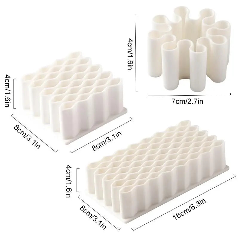 Silicone Wave Pen Holder | Desktop Brush & Pencil Organizer Desktop Pen Organizer Babs