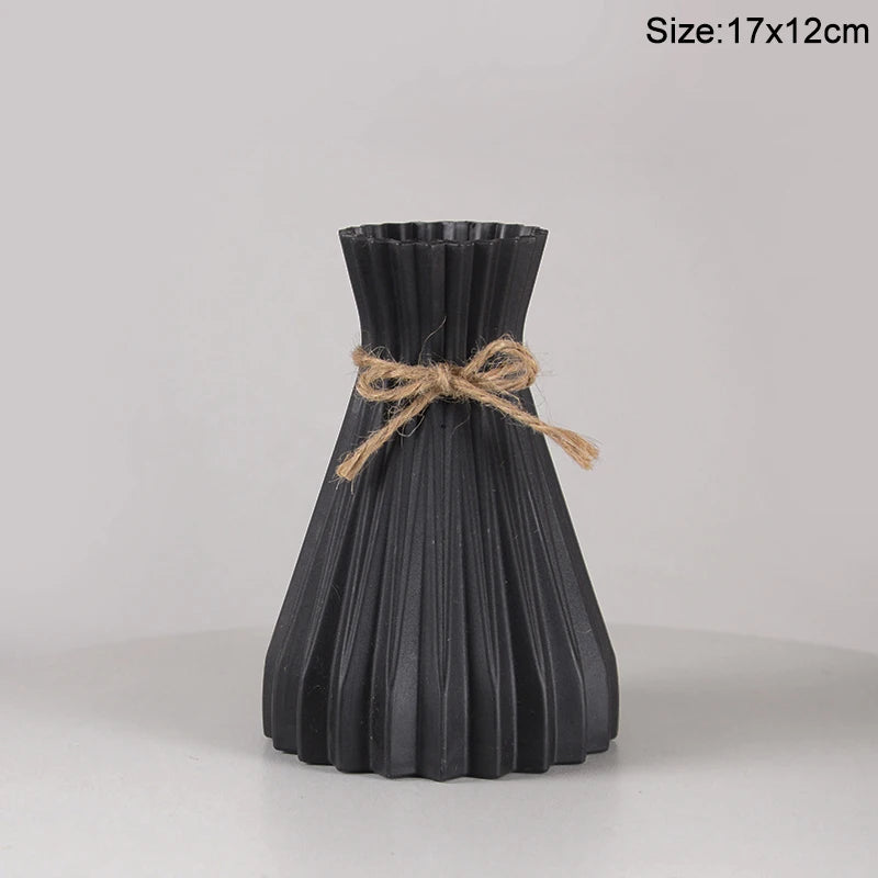 Modern Nordic Plastic Flower Vase – Tabletop Bouquet Pot Decorative Flower Vase Babs Style16