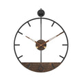 60cm Nordic 3D Silent Wall Clock – Luxury Metal Home Decor Wall Clock Babs black 50X57CM