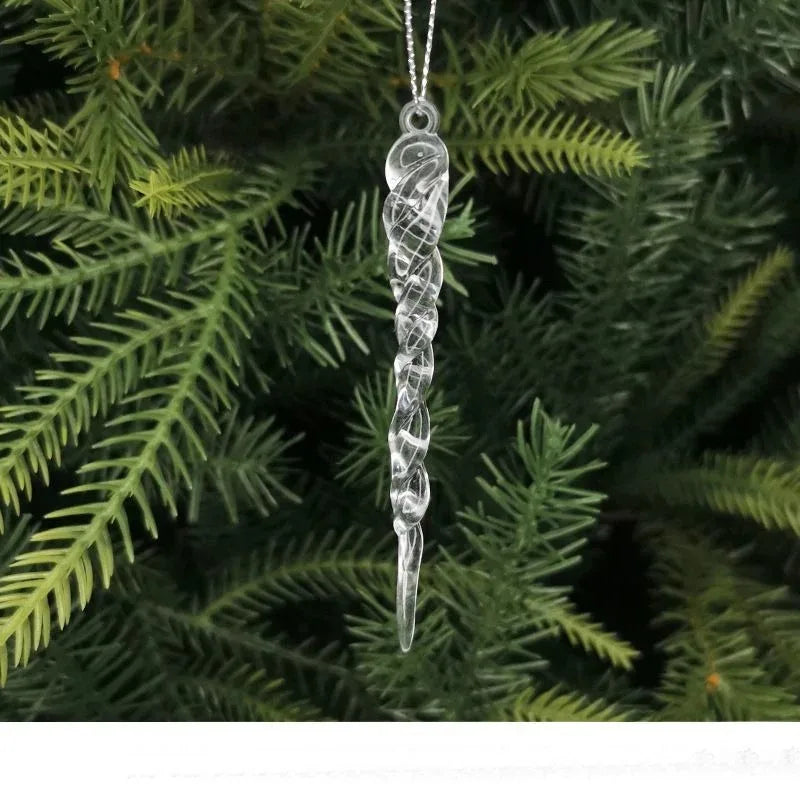 10Pcs Crystal Snowflake Christmas Tree Hanging Ornaments Christmas Tree Ornaments Babs 9cm 1 10Pcs