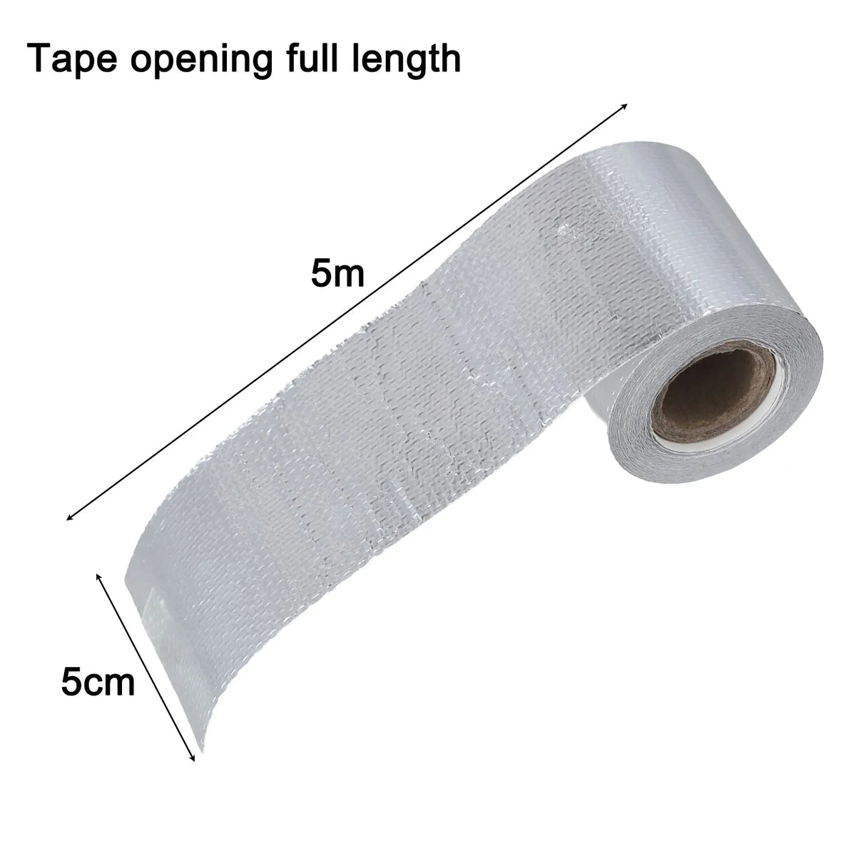 5M Aluminum Foil Heat Shield Tape – Car Exhaust Header Wrap Exhaust Heat Wrap Tape Babs