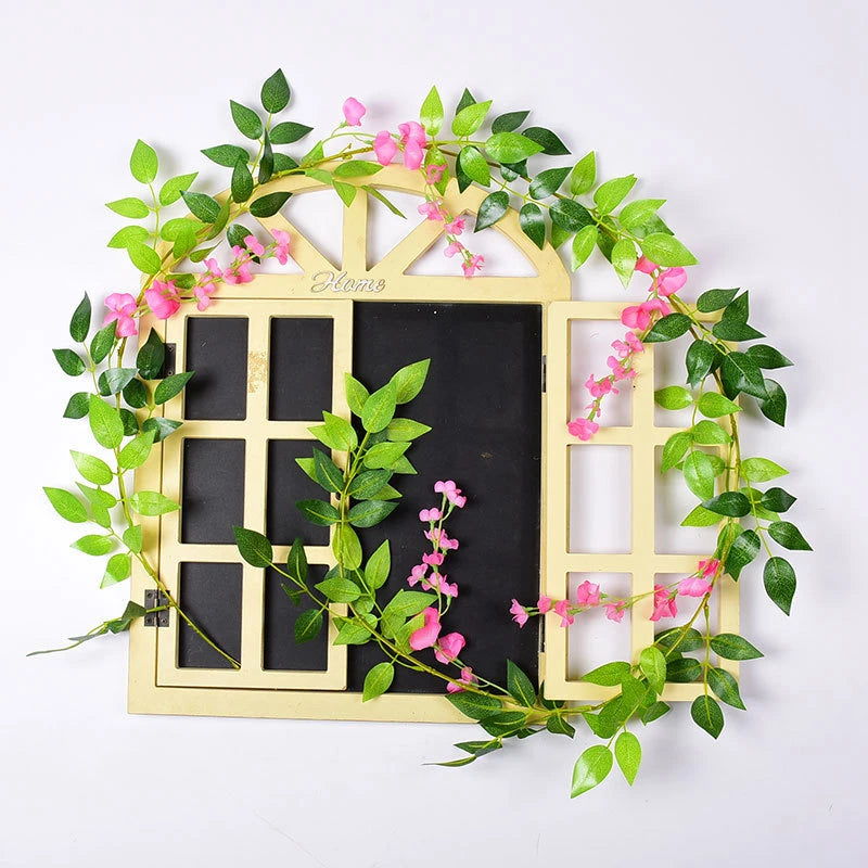 Artificial Wisteria Vine Garland – Silk Ivy Flower Decor 200cm Artificial Flower Garland Babs Pink 1 pc